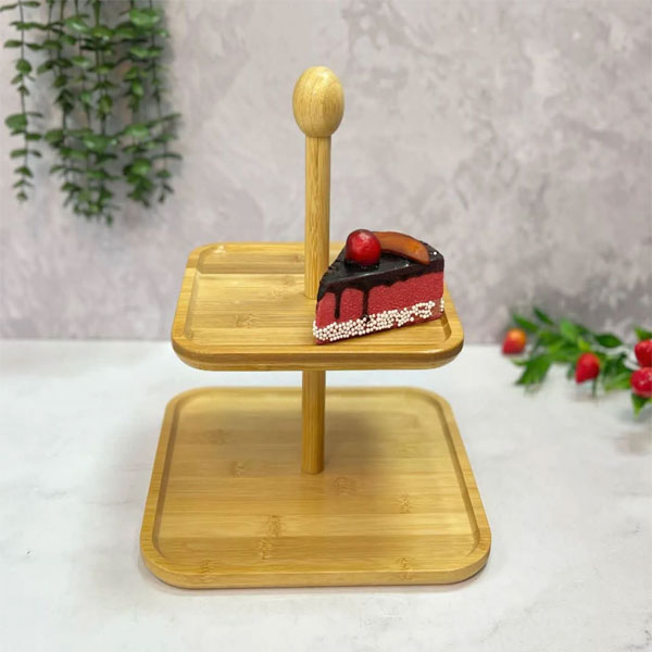 2-tier-square-bamboo-dessert-table-N2163-White-Pine2 شیرینی خوری 2 طبقه مربع بامبو N2163 وایت پین