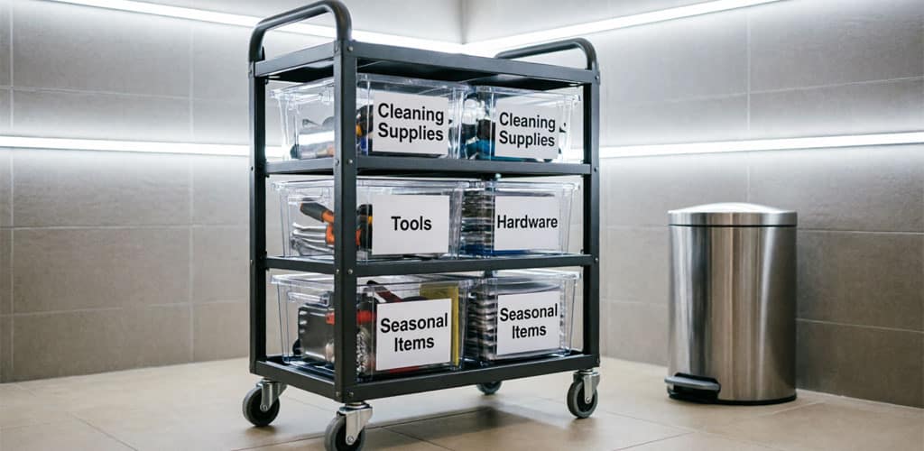  ترولی (Trolley)؛ ارابه نجات و قهرمان گمنام جابجایی- مرتب‌سازی انباری و راهرو با ترولی و سطل زباله